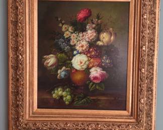 M. Aaron Original Oil Floral Still Life Painting