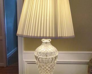 Waterford Style Cut Crystal Table Lamp