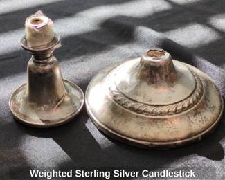 Weighted Sterling Silver Candlestick