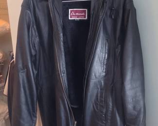 Du Mondi Genuine Leather Parka Jacket
