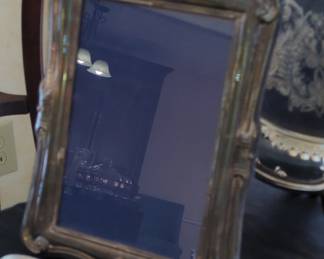 Ornate Silver Plated Picture Frame with Crest