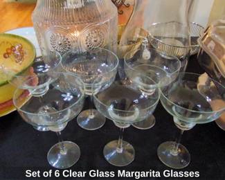 Set of Clear Glass Margarita Glasses second image