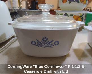 CorningWare Blue Cornflower P or B Casserole Dish with Lid