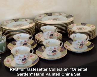 RFB for Tastesetter Collection Oriental Garden Hand Painted China Set