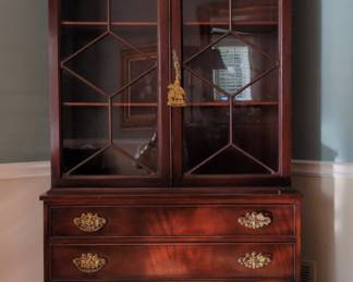 Mahogany Secretary Bookcase with Drawers