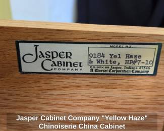 Jasper Cabinet Company Yellow Haze Chinoiserie China Cabinet sixth image