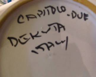 Deruta HandPainted Ceramic Mugs and Embossed Grapevine Mugs second image