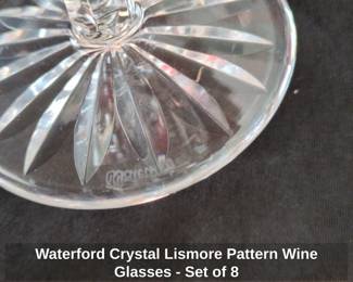 Waterford Crystal Lismore Pattern Wine Glasses  Set of third image