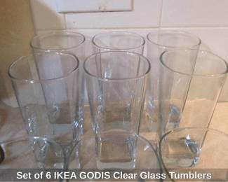 Set of IKEA GODIS Clear Glass Tumblers