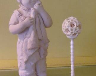 Boy with Ball on Stand Figurine