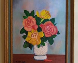 Floral Still Life Painting by Eula S. Smith