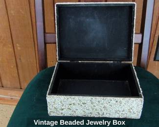 Vintage Beaded Jewelry Box second image