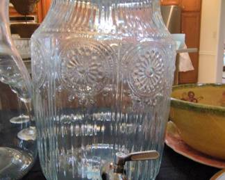 The Pioneer Woman Ribbed Glass Beverage Dispenser