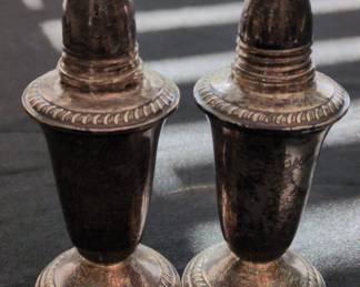 Crown Sterling Weighted Salt and Pepper Shakers