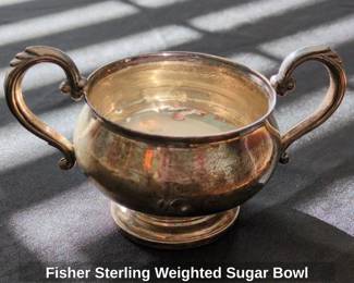 Fisher Sterling Weighted Sugar Bowl