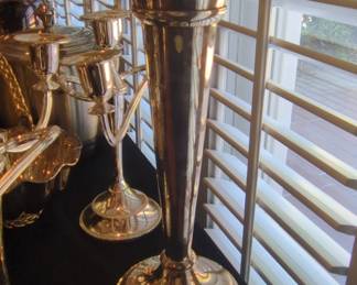 SilverPlated Trumpet Vase