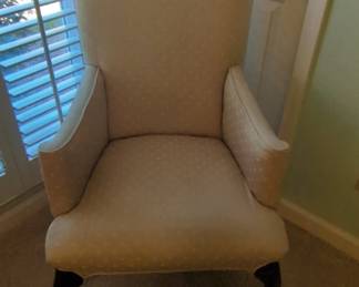 Queen Anne Style Wingback Chair