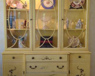 Jasper Cabinet Company Yellow Haze Chinoiserie China Cabinet