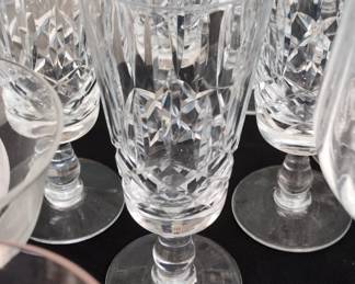 Crystal Cut Glass Goblets, Set of second image