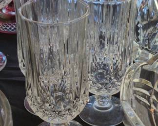 Cristal DArques Longchamp Footed Tumblers