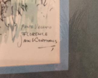 Ponte Vecchio Florence Watercolor by Jan Corthals second image