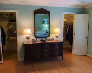 Victorian Style Mahogany Dresser with Mirror fourth image