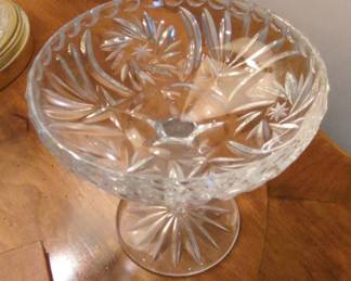 Cut Crystal Compote Dish  Starburst and Fan Pattern second image