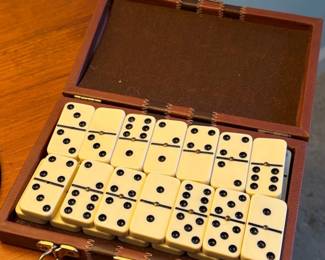 Vintage Bakelite Domino Set with Case