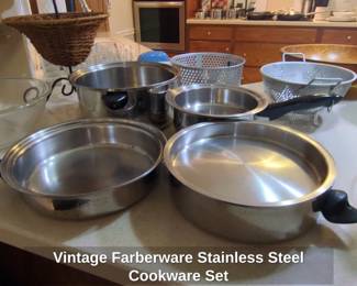 Vintage Farberware Stainless Steel Cookware Set