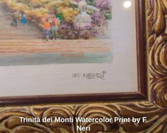 Trinit dei Monti Watercolor Print by F. Neri third image