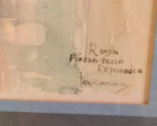 Watercolor Painting of Piazza della Repubblica, Rome by Jan Korthals third image