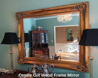 Ornate Gilt Wood Frame Mirror