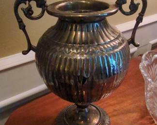 Ornate Bronze Urn with Dragon Handles