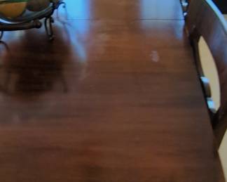 Mahogany Dining Set with Lyre Back Chairs fifth image