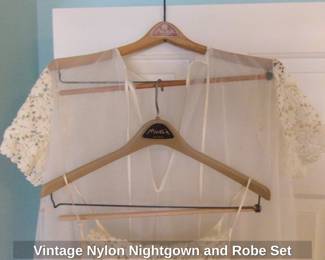 Vintage Nylon Nightgown and Robe Set third image