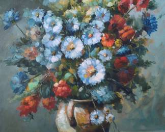 Floral Still Life Oil Painting by T. Denver third image