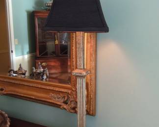 Fluted Column Table Lamp with Decorative Base
