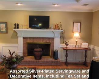 Assorted SilverPlated Servingware and Decorative Items, including Tea Set and Coffee Pot second image