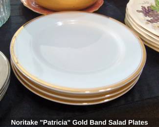Noritake Patricia Gold Band Salad Plates