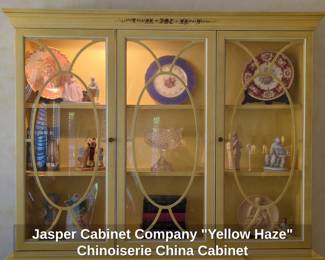 Jasper Cabinet Company Yellow Haze Chinoiserie China Cabinet second image