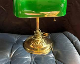 Emerald Green Banker’s lamp