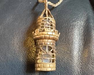 Vintage Sterling Lighthouse Pendant