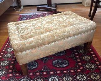 276 floralupholsteredottomanfootstool