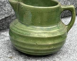 450 vintagegreenglazedstonewarepitcher