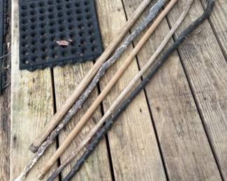 559 lotof5rustichardwoodwalkingsticks