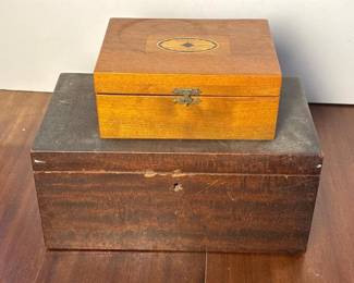 437 vintagewoodenboxmarquetryinlaidkeep