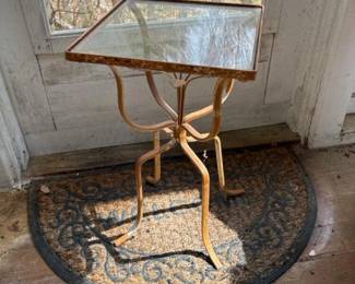 504 vintagemetalglassplantstandwithlea