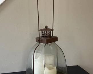 474 rusticmetalandglasscandlelantern