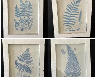 313 setoffournaturaframedbotanicalfern
