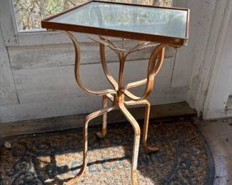 505 vintagemetalandglassplantstandwith